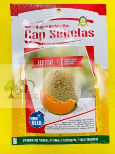 Benih Melon REDSTAR-F1 kemasan 400bj dari CAP SEBELAS MANTAB