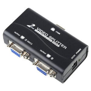 QWWRG 1 to 2 with USB cable 1 PC to 2 Monitor Duplicator Video Splitter Adapter VGA Splitter