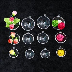 songduanshi Transparent Open Plastic Christmas Decor Ball Bauble Ornament Gift Present Box