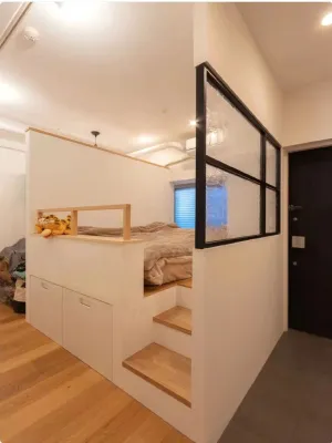 【SG Local Contractor】【Custom Furniture】Customized Bedframe with Staircase /Room divider