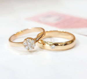 💎Amantio Diamond💎แหวนคู่รักคู่แต่งงาน✨เพชรแท้ทองแท้18k