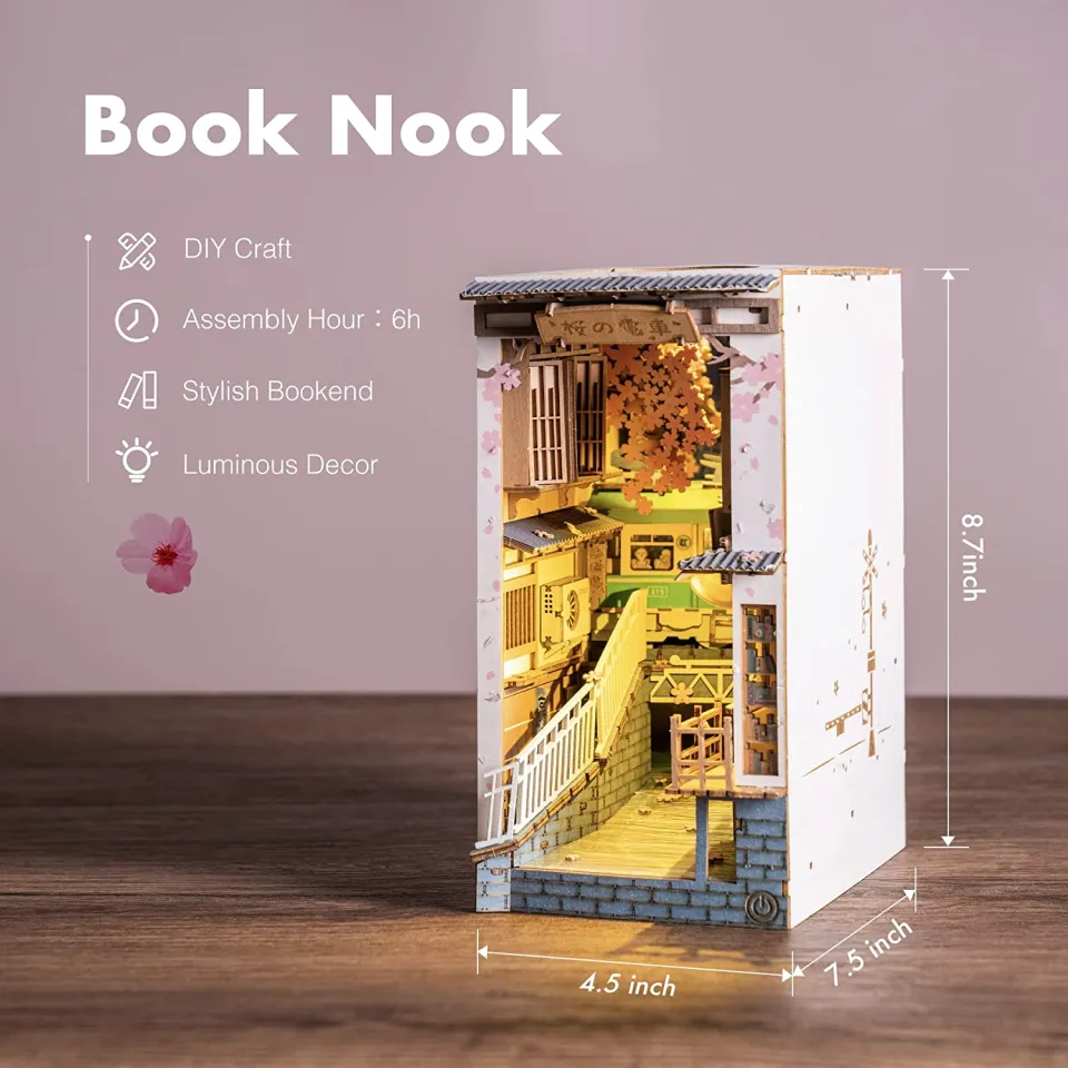 thumbnail image 2 of Rolife DIY Book Nook Kit – Stories In Books Series Wooden Dollhouse Miniature For Adults & Kids 8+ 2 of 6