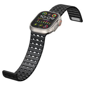 Yizilin Strap Watch Band Magnetic Silicone for Apple Watch Ultra 3 2 1 Series 11 10 9 8 7 6 5 4 3 SE Luxury Business Sports Loop Bracelet