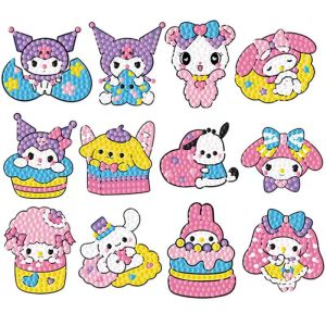 DIY Stiker Berlian Kartun Untuk Kanak Kanak Mainan Kreatif Tampal Sendiri Pelajar Lelaki Perempuan Kids Diamond Stickers Student DIY Toys Creative Girl Boy Focus Educational Toy 儿童钻石贴画手工学生diy玩具卡通创意粘贴纸咕卡男女注力益智玩具 A224