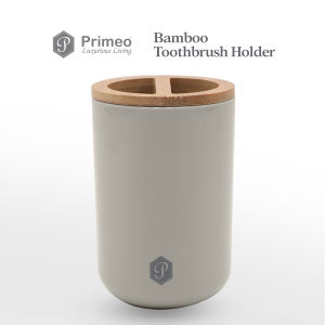 PRIMEO Bamboo Tooth Brush Holder 72x72x108cm Quality Bathroom Storage Organizer Bath Essentials