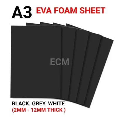 A3 SIZE COLORED EVA FOAM (2MM - 12MM THK) FOAM SHEET / LOCAL MADE MULTI PURPOSE QUALITY FOAM BUFFER / SPONGE