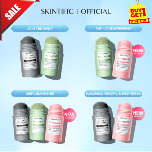[SET 3] SKINTIFIC Clay Mask Stick kit - Mugwort Acne Facial Alaska Volcano Blackhead Remover Mud Mask Muka Niacinamide Bright