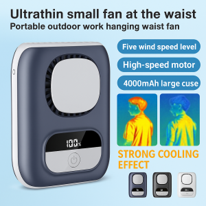 Mini Fan 16 Degrees 24 Degrees Hanging Fan Fullness Body Cooling System Intelligent Temperature Control Chip