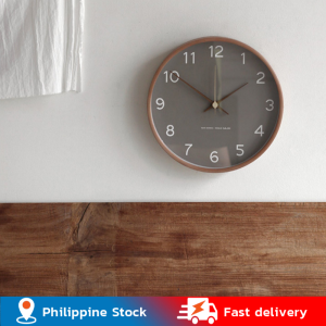 💥Dream Best🔥 Nordic Simple Design Style Wall Clock Wooden Mute Quartz Wall Clock Creative Fashion Deco Murale Living Room Decoration Clock 30*30cm
