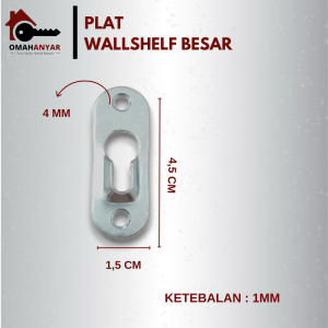 Plat Gantungan Ambalan Untuk Wallshelf Rak Buku Dinding Pigura isi 100