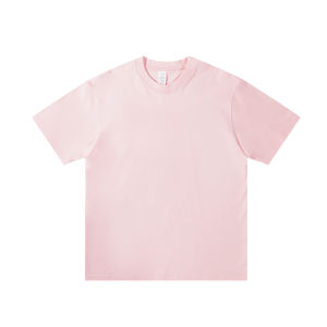 Summer 230g heavy-weight pure cotton short-sleeve T-shirt for men round neck loose fit solid color basic shirt trendy brand tee for both men and women