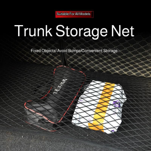 Car Luggage Fixed Net Bag/Double-Layer Elastic Storage Flat Net Hook /Car Trunk Net Storage Bag/Double Layer Elastic Storage Flat Net Bag/Hook-Type Car Storage Net Bag