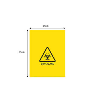10pcs/set BIOHAZARD Medical Waste Bag Autoclavable Medical Waste Bag Hospital Garbage Pouch Bag