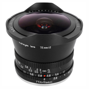 TTArtisan 7.5mm f/2.0 APS-C Format Fisheye Lens Sony E | Nikon Z | M43 | Leica L | FUJIFILM X | Canon RF Mount Circular Large Aperture 180° Ultra Wide Angle with Full Metal Body MF Manual Focus Ring for Panoramic Landscape Photography | JG Superstore