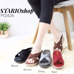 Kimage ♦️ พร้อมส่ง ส่งไว รุ่น PF2426 สูง2นิ้ว หน้าสวม เท้าอวบ+1❗️ รองเท้าสุขภาพดีไซน์แฟชั่น หรู ดูแพง ไม่แก่ ใส่ทำงานหรือออกงานก็สวย