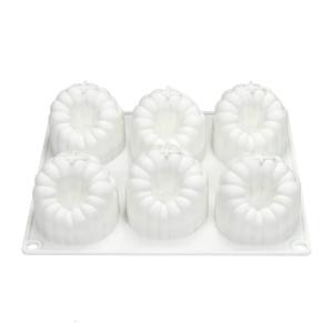 6 Cavity Large Raspberry Mousse Cake Mold Grade Silicone Chocolate Dessert Baking Mould Family Gathering Bakeware