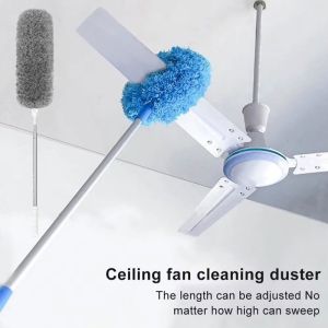 Ceiling Fan Duster Adjustable Microfiber Duster Ceiling Fan Cleaner Retractable Hanging Fan broom sawang  Fan Duster Dust Cleaning Tool Fan Brush Cleaner 吊扇除尘刷