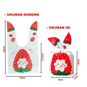 Goodie Bag Plastik Permen Karakter Isi 50pcs Kantong Bingkisan Souvenir Tas Hampers Snack Ulang Tahun Anak Bungkusan PLastik Cookies Lucu Pesta Perayaan HHG