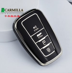 โครงเปลือกนอกเคส Kunci Remote Mobil TPU Fob สำหรับ Toyota Corolla Prius Camry CHR C-HR RAV4 Altis Land Cruiser Prado Keyless