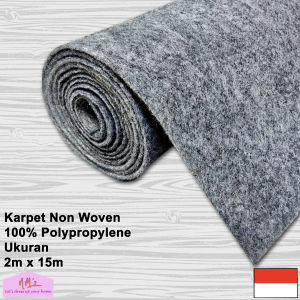 Miralon karpet pameran exhibition geotextile polos non woven bludru alas duduk panggung masjid mesjid mushola minimalis 2 meter x 15 meter - NMs