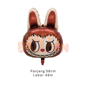 HappyBalloon Balon Foil Labubu | Balon Foil Pentungan Labubu |Bando Balon Foil Labubu