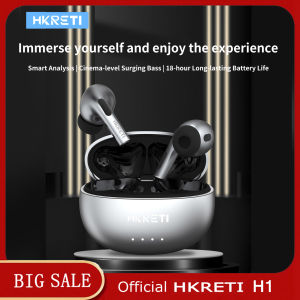 HKRETI H1 Wireless Earphones Bluetooth 5.4 Sport Waterproof Noise Reduction HiFi Stereo Compatible with Android iOS