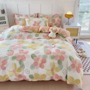 100% Pure Cotton 80 Single and Double Cotton Cartoon Duvet Cover for Students Dormitory Bedding Four Seasons Style LZD