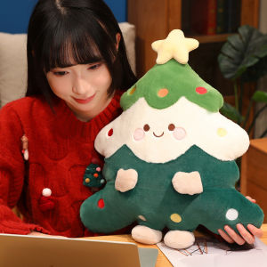 JOJO CASTLE 45cm Christmas Tree Plush Toys Cute Stuffed Xmas Tree Soft Pillow Baby Dolls Wishing Trees Cushion Xmas Decoration Great Gift