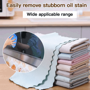 Cleaning Towel Delicate Touch Wiping Cloth Multifunction Glass Cleaning Soft Eco-friendly Reactive Printing and Dyeing
