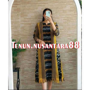 GAMIS TENUN- DRESS TENUN- BUSANA MUSLIM- BAJU TENUN