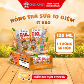 [HSD 31/10/2026] Hồng Trà Sữa 10 Điểm Ít Béo Want Want Thùng 125ml Thơm Ngon Chuẩn Vị