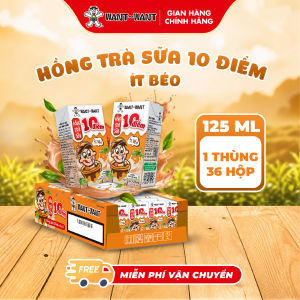 [HSD 31/10/2026] Hồng Trà Sữa 10 Điểm Ít Béo Want Want Thùng 125ml Thơm Ngon Chuẩn Vị
