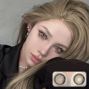 6 Monthes 14.5mm Large-diameter Color Mixed-race Non-irritating Glasses 黑天鹅棕半年抛美瞳14.5mm大直径彩色混血感学生不伤眼隐形眼镜女