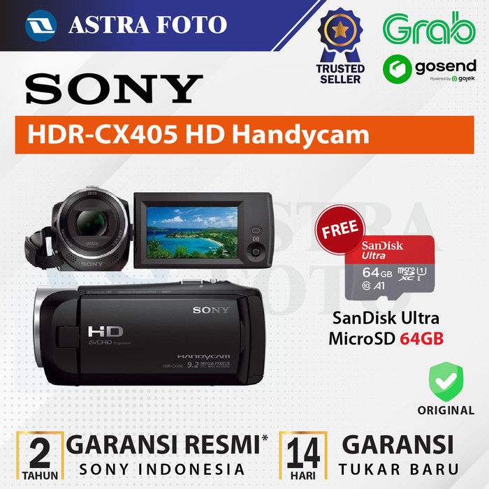 Sony HDR-CX405 HD Handycam Garansi Resmi Sony Non Paket Lazada