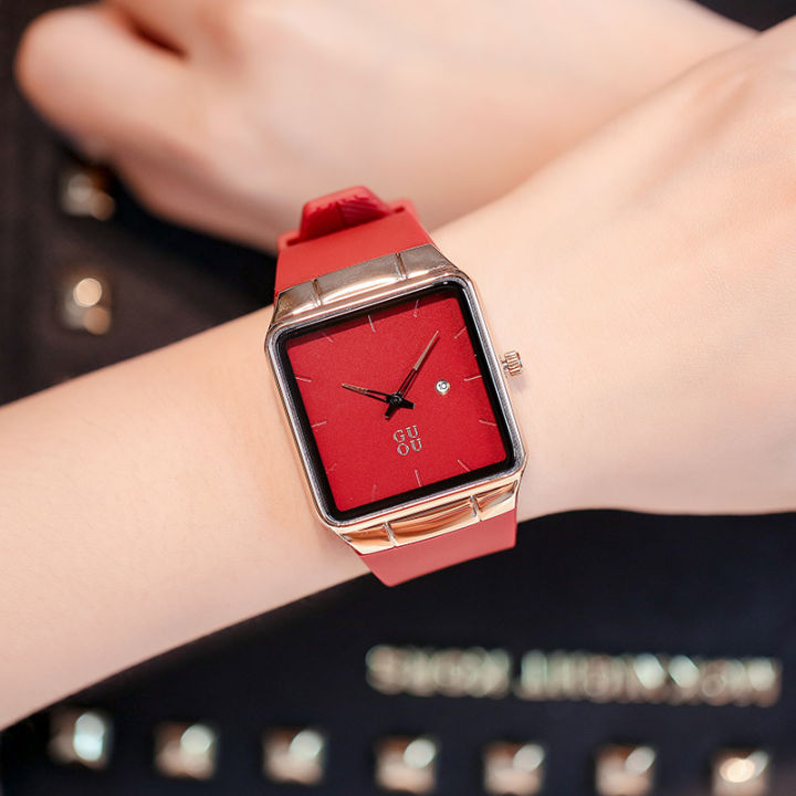 GUOU 8161 Big Dial Fashion Top Brand Women's Watches Bracelet