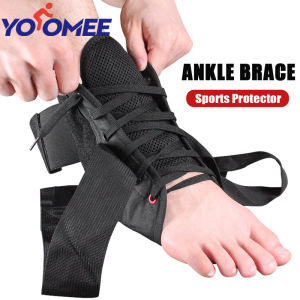 Yoomee 1 Pcs Ankle Brace Support Adjustable Bandage Sports Foot Ankle Wrap Elastic Splint for Guard Sprains Injury Protector