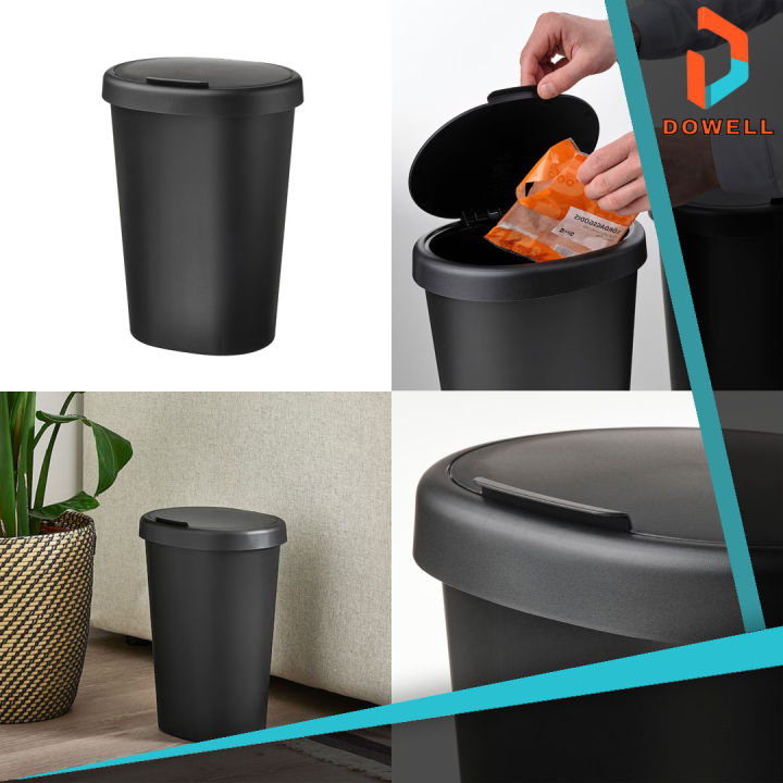 IKEA RUBBISH BIN HOLASS BIN WITH LID 8L DUSTBIN WASTE BIN TONG