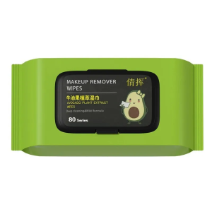 ทิชชู่เปียกเช็ดหน้า กลิ่นอโวคาโด้ ทิชชู่เช็ดเครื่องสำอาง เช็ดทำความสะอาด แต่งหน้า 80/12 แผ่น