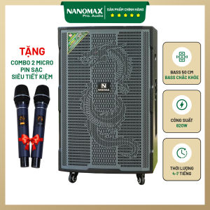 Loa Kéo Nanomax GT-2024 Bass 50cm Công Suất 820w/max Karaoke Bluetooth