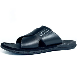 Sandal Kulit Pria Model Slide Bahan Kulit Sapi Garut Z-103