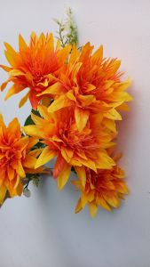1 Bụi hoa cúc râu giả bằng vải 7 bông 40cm - Hoa giả - TUYET XUAN SHOP