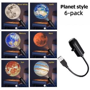 ✅100% Original Yoky Moon light lamp 17 in 1 Romantic Moon Projector Night Light with 360° Adjustable Angle USB
