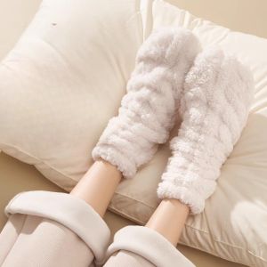 Dày Phụ Nữ Nhung Vớ san hô lông cừu Mùa Đông Sang Trọng Vớ Ngủ Nhà vớ sàn Dép Đi Trong Nhà Mềm Mại tất thoải mái