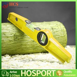 【HCS】Two Lines Spirit Level Magnetic with Bubble Portable Spirit Level Tool Aluminium Shell Fall Protection Measuring Furniture