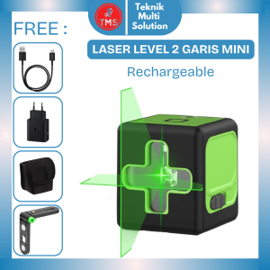 TMS - LASER LEVEL 2 GARIS LINE MINI KECIL LEVELING WATERPASS VERTIKAL HORIZONTAL PENGUKUR PRESISI