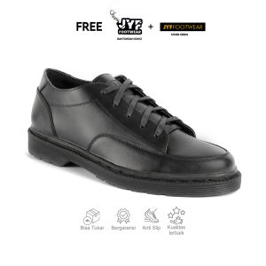 JYF - Expert Black Sepatu Oxford Pria Formal Kantor Kerja Kuliah Kondangan Pantofel