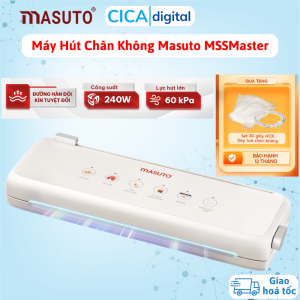 Máy Hút Chân Không Thực Phẩm Masuto MSSMaster - Đường Hàn Kép Bảo Quản Thực Phẩm Tươi Lâu Chống Ám Mùi