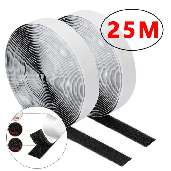 ARARDI Velcro Tape [Black] Velcro For Sewing Double-Sided [1 Etre X