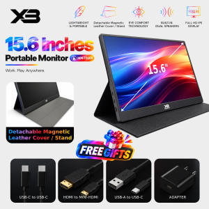 O.SHINE XB 15.6 Inch Portable Monitor Full HD 1080P USB C HDMI Travel External Monitor for Laptop Mac Phone and Console Gaming