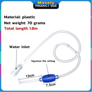 Masely Aquarium Cleaning Siphon Pump Water Changer Gravel Cleaner Fish Tank Easy Dirt Remover Tools